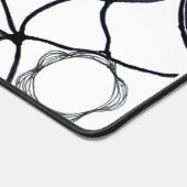 Diseño de flores abstractas en blanco y negro デスクマット (コーナー)