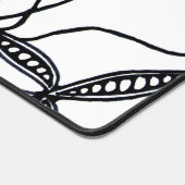 Diseño de flores abstractas en blanco y negro デスクマット (コーナー)