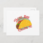 Diseño De Gastronomía Mexicana De Taco ポストカード (正面/裏面)