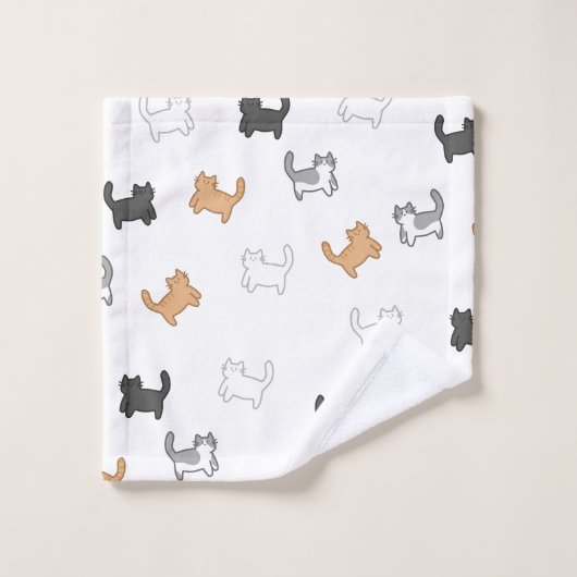 diseño de gatitos ウォッシュタオル (ウォッシュタオル)