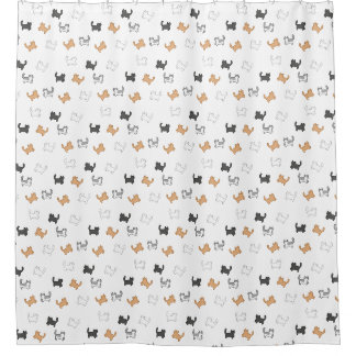 diseño de gatitos シャワーカーテン