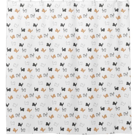diseño de gatitos シャワーカーテン (正面)