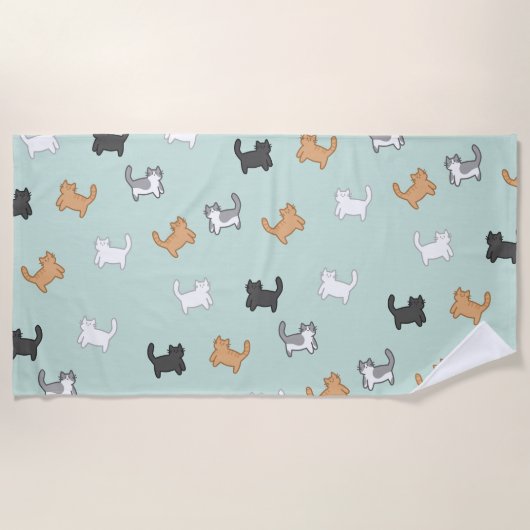 diseño de gatitos ビーチタオル (正面)