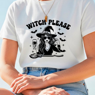 Diseño de Halloween "Witch Please" Divertido Tシャツ