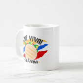 DISEÑO DE TAZA VIVA LA AREPA VENEZOLANA コーヒーマグカップ (正面左)