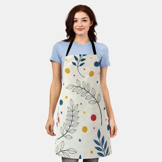 Diseño floral エプロン (着用した状態)