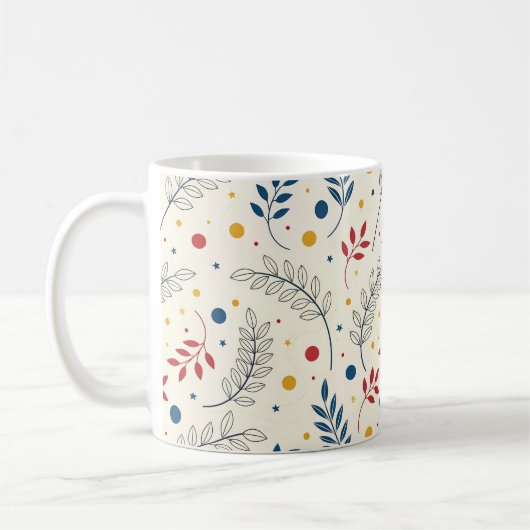 Diseño floral コーヒーマグカップ (左)