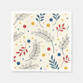 Diseño floral スタンダードカクテルナプキン