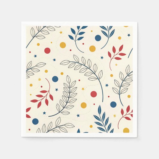 Diseño floral スタンダードカクテルナプキン (正面)