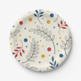 Diseño floral ペーパープレート