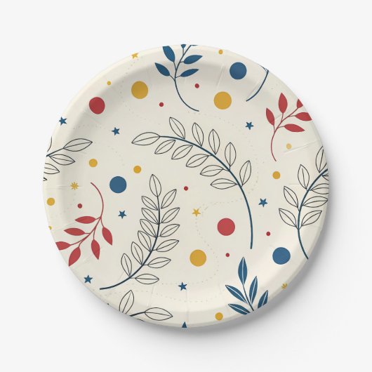 Diseño floral ペーパープレート (正面)