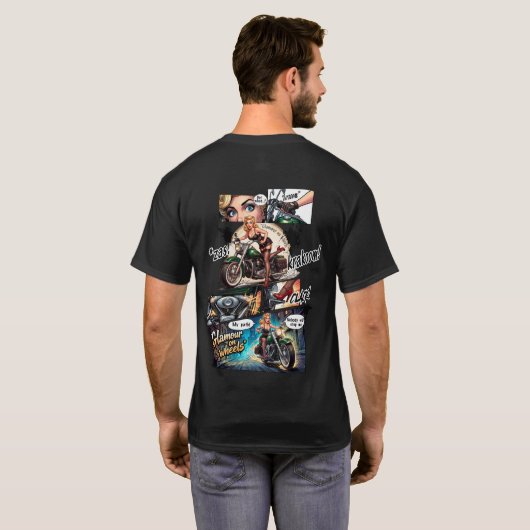  Diseño Glamour on wheels (Comic) Tシャツ (裏面フル)