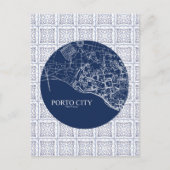 Diseño personalizado de mapa de la ciudad de Porto ポストカード (正面)