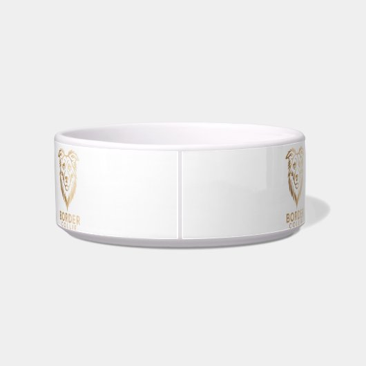 Diseño Premium de Border Collie en Dorado ボウル (裏面)