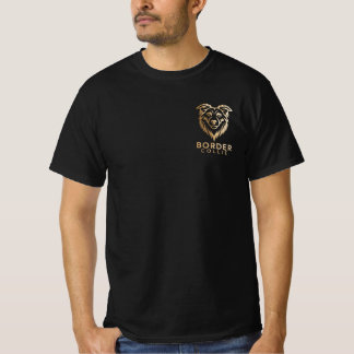 Diseño Premium de Border Collie en Dorado Tシャツ