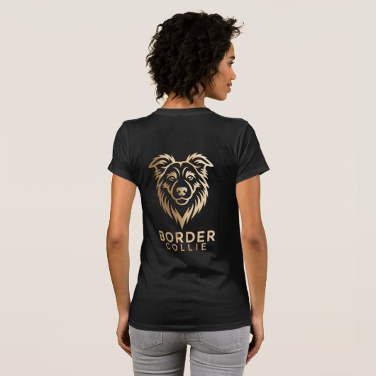 Diseño Premium de Border en Dorado Tシャツ (裏面フル)