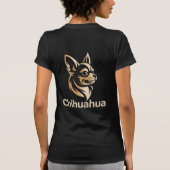 Diseño Premium de Chihuahua en Dorado Tシャツ (裏面)