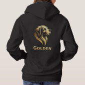 Diseño Premium de Golden en Dorado パーカ (裏面)