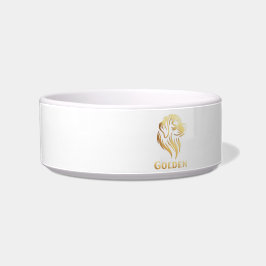 Diseño Premium de Golden Retriever en Dorado ボウル