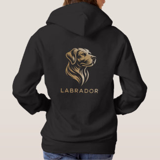 Diseño Premium de Labrador en Dorado パーカ