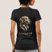 Diseño Premium de Labrador en Dorado Tシャツ (裏面)