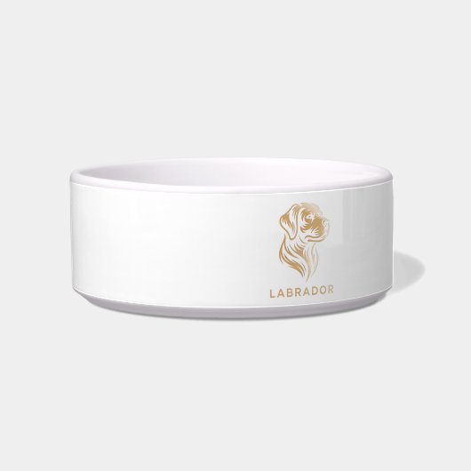 Diseño Premium de Labrador retriever en Dorado ボウル (右)