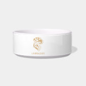 Diseño Premium de Labrador retriever en Dorado ボウル (正面)