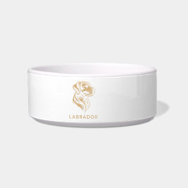 Diseño Premium de Labrador retriever en Dorado ボウル