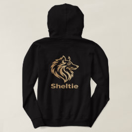 Diseño Premium de Sheltie en Dorado パーカ