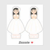 Diseño Romántico Comunión Niña Morena シール (シート)