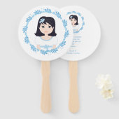 Diseño Romántico Primera Comunión Niña con Orla ハンドファン (正面&裏面)