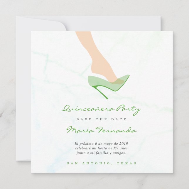 Diseño Zapato de Cristal para Fiesta Quinceañera (正面)