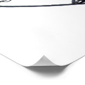 Diseño zen abstracto de hojas blanco y negro ポスター (角)