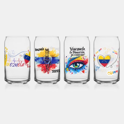 Diseños Patrios Originales |Venezuela Libre ガラス缶 (裏面)