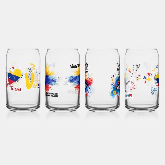 Diseños Patrios Originales |Venezuela Libre ガラス缶 (右)