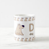 DisforDog–FunAlphabetCupDesign コーヒーマグカップ (中央)