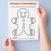 Disguise a Gingerbread Template and Instructions チラシ (手)