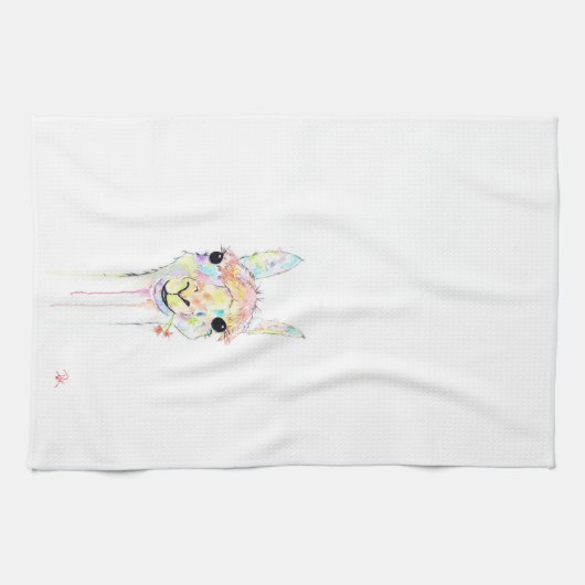 Dish towel Llama キッチンタオル (横)