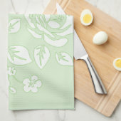 Dish_Towel_Retro_Floral_Green キッチンタオル (四つ折り)