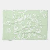 Dish_Towel_Retro_Floral_Green キッチンタオル (横)