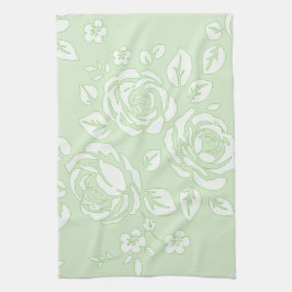 Dish_Towel_Retro_Floral_Green キッチンタオル