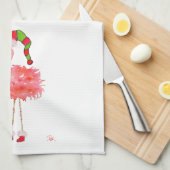 dish towel with flamingo キッチンタオル (四つ折り)