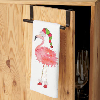 dish towel with flamingo キッチンタオル