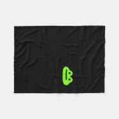 Dishonest Frog Behave No Frog Funny Cute Frog Love フリースブランケット (正面(横))