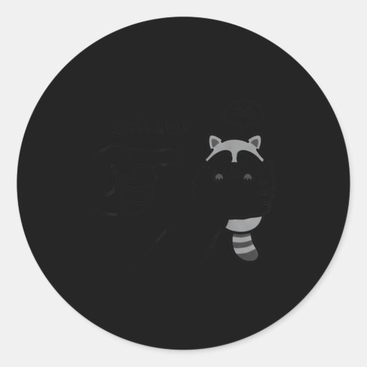 Dishonest Raccoon Funny Raccoon Meme Behave No Car ラウンドシール (正面)