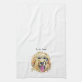 Dishtowel for kitchen with Golden/Doodle/Retriever キッチンタオル (縦)