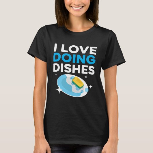 Dishwashing Job Profession Restaurant Employee Dis Tシャツ (正面)