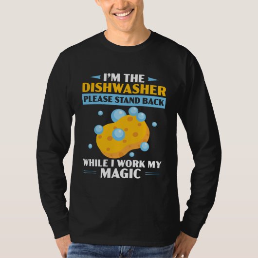 Dishwashing Job Profession Restaurant Employee Dis Tシャツ (正面)