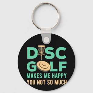 Disk Golfで幸せ キーホルダー