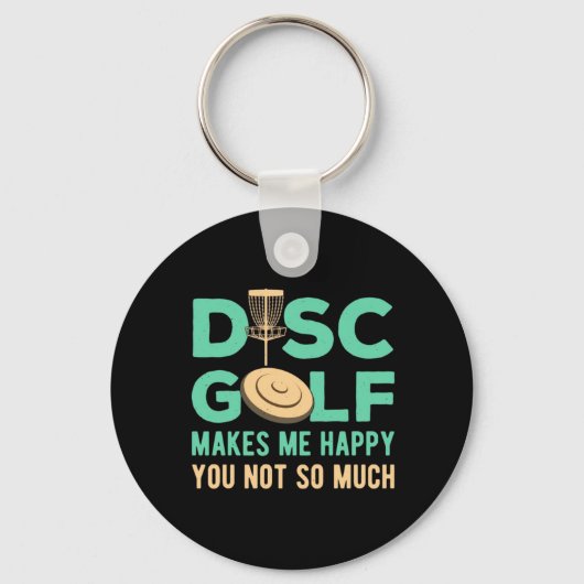 Disk Golfで幸せ キーホルダー (正面)